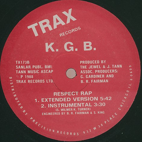 K. G. B.* : Respect Rap (12")