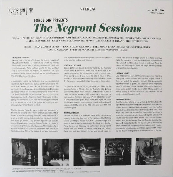 Various : (Fords Gin Presents) The Negroni Sessions (LP, Comp, Ltd, Red)