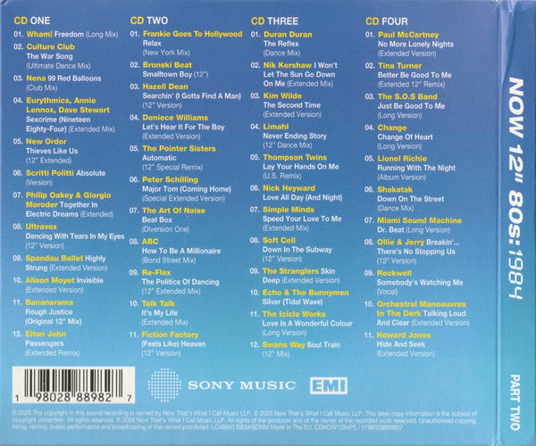Various : Now 12" 80s: 1984 (Part Two) (4xCD, Comp)