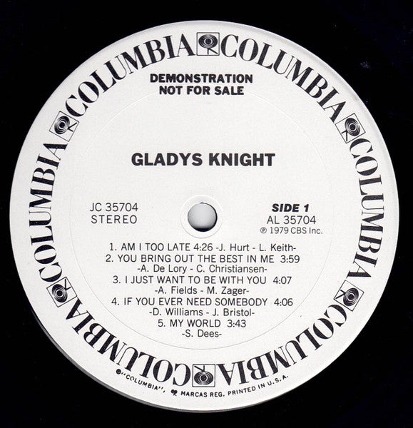 Gladys Knight : Gladys Knight (LP, Album, Promo)