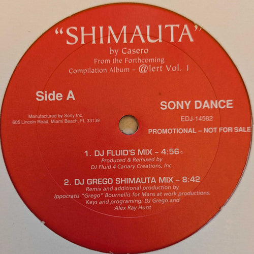 Alfredo Casero : Shimauta (12", Promo)