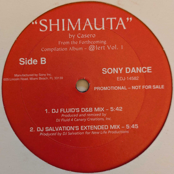 Alfredo Casero : Shimauta (12", Promo)
