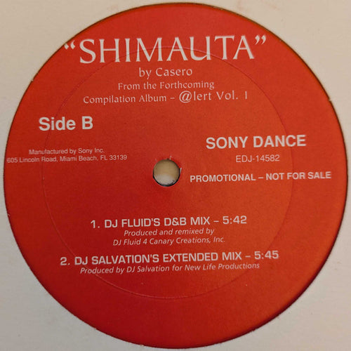 Alfredo Casero : Shimauta (12", Promo)