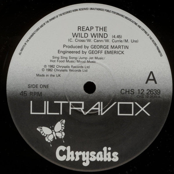 Ultravox : Reap The Wild Wind (12", Single)