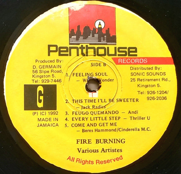 Various : Fire Burning (LP, Comp)