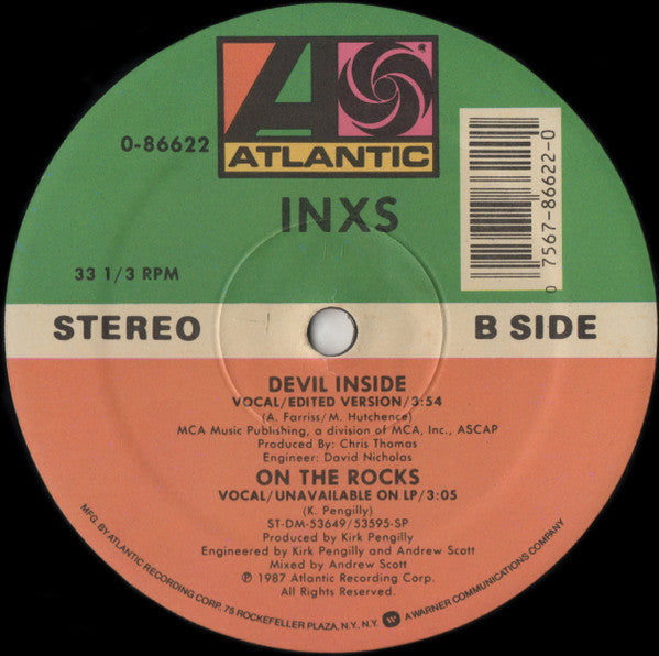 INXS : Devil Inside (Re-Mix Version) (12", Single)