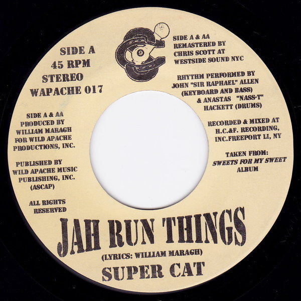 Super Cat (2) : Jah Run Things / Them No Care (7")