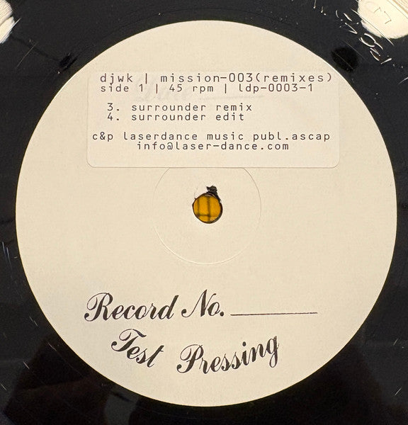 Djwk : Mission-003 Remixes (12", TP)