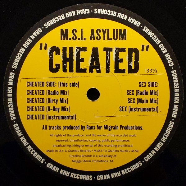 M.S.I. & Asylum (5) : Cheated / Sex (12")