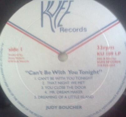 Judy Boucher : Can't Be With You Tonight (LP, Album)