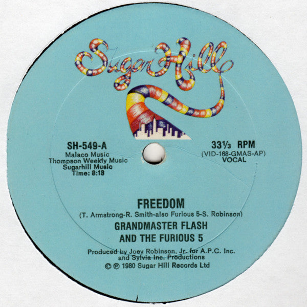 Grandmaster Flash And The Furious 5* : Freedom (12")