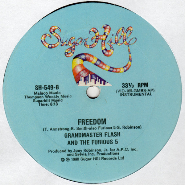 Grandmaster Flash And The Furious 5* : Freedom (12")
