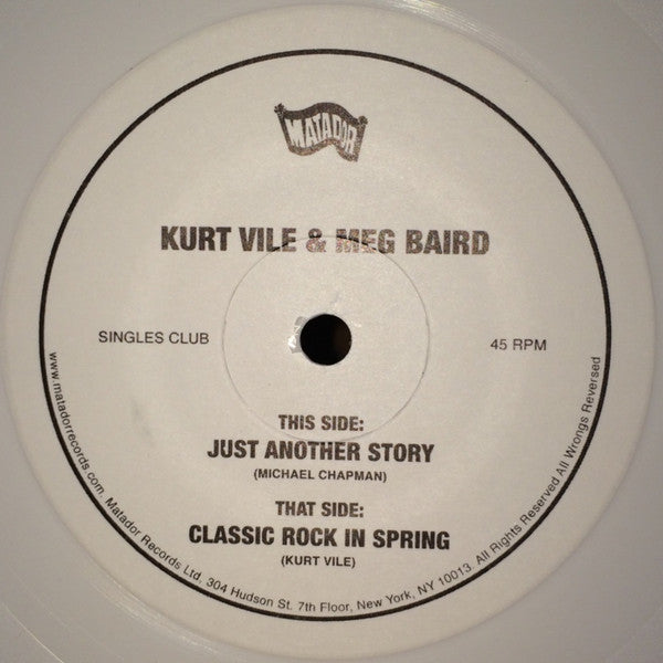 Kurt Vile & Meg Baird : Singles Going Home Alone #6 (7", Single, Whi)