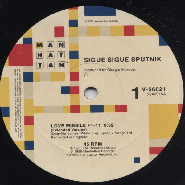 Sigue Sigue Sputnik : Love Missile F1-11 (12")
