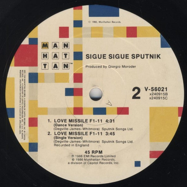 Sigue Sigue Sputnik : Love Missile F1-11 (12")