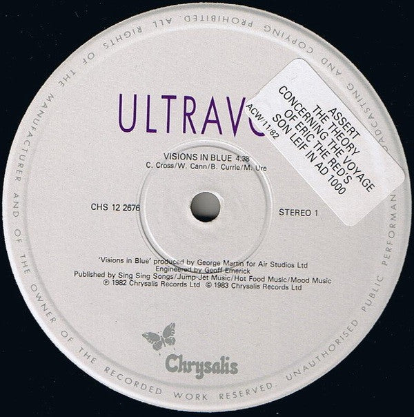 Ultravox : Visions In Blue (12", Single)