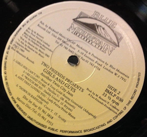 Various : Two Friends Presents Girls & Guys (LP, Comp)
