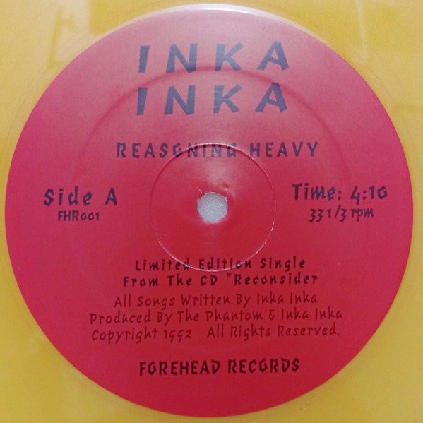 Inka Inka : Reasoning Heavy / Loss Of Identity (12", Single, Ltd, Yel)
