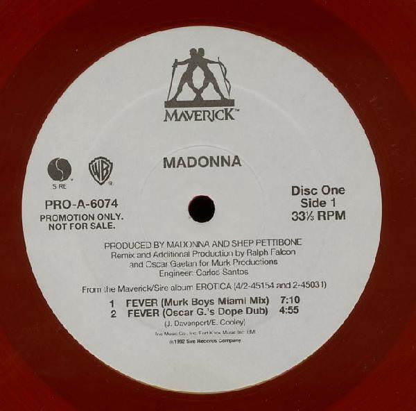 Madonna : Fever (2x12", Ltd, Promo, Red)
