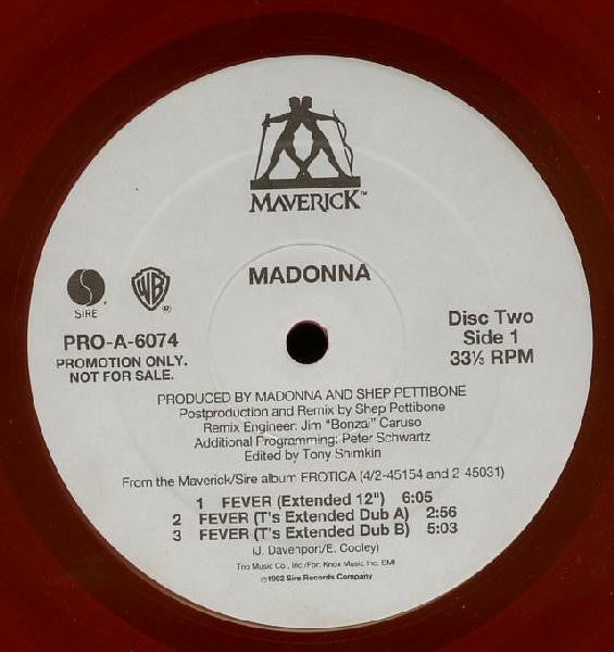 Madonna : Fever (2x12", Ltd, Promo, Red)