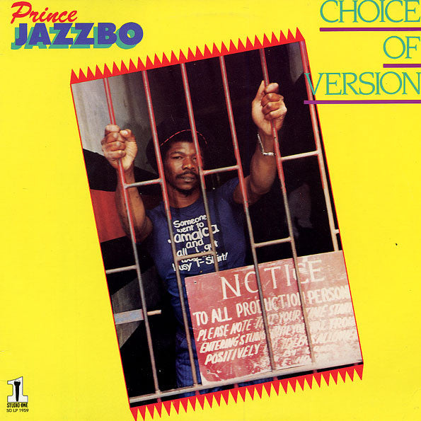 Prince Jazzbo : Choice Of Version (LP, Album, RP)
