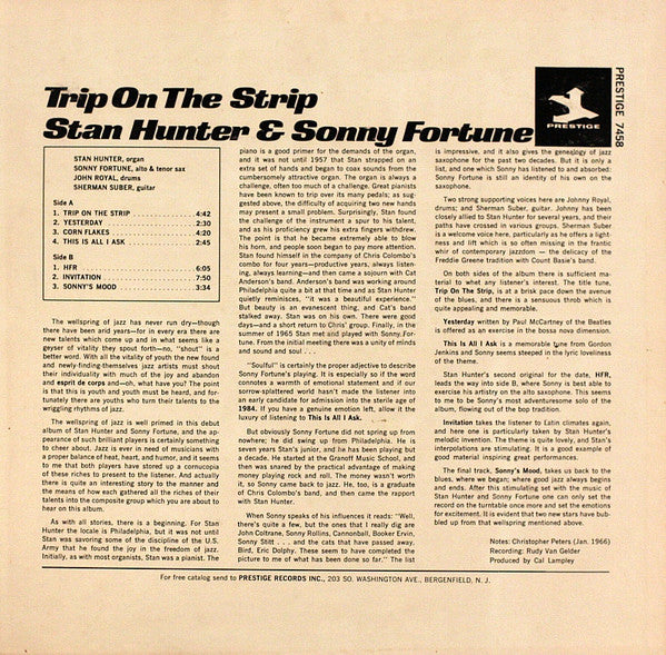 Stan Hunter & Sonny Fortune : Trip On The Strip (LP, Album)
