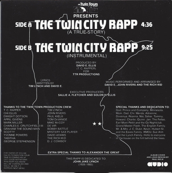 Twin City Rappers : Twin City Rapp (7", Ltd, RE)