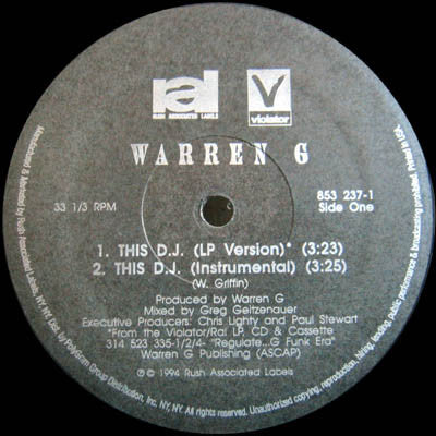 Warren G : This DJ (12", Single)