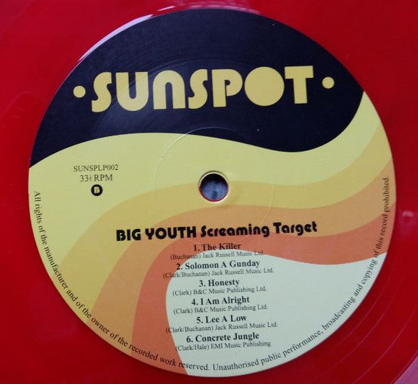Big Youth : Screaming Target (LP, Album, Ltd, RE, Red)