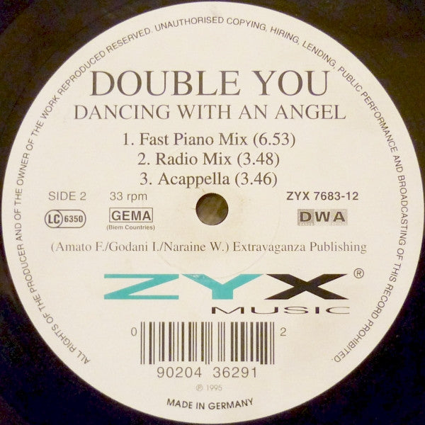Double You : Dancing With An Angel (12")