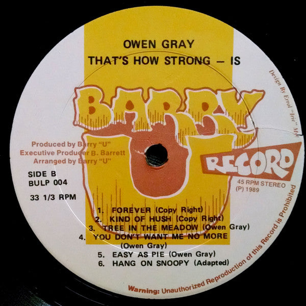 Owen Gray : That's How Strong Is (LP, Album)