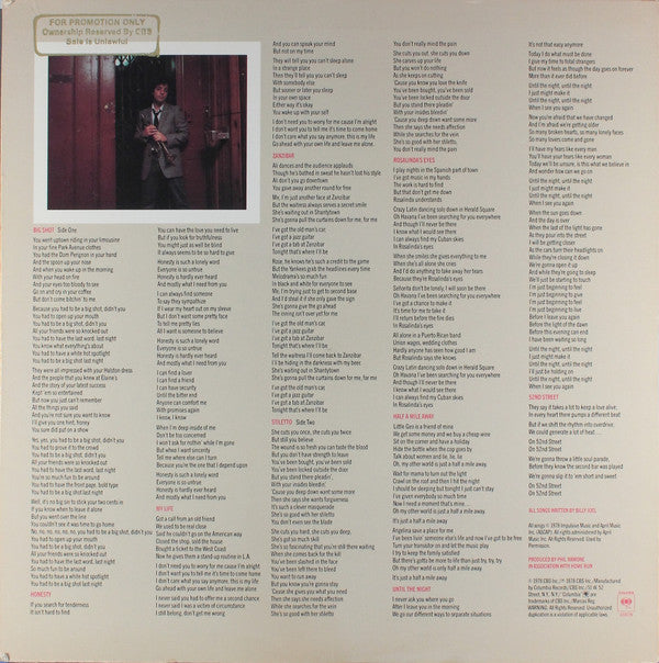 Billy Joel : 52nd Street (LP, Album, Promo, Pit)