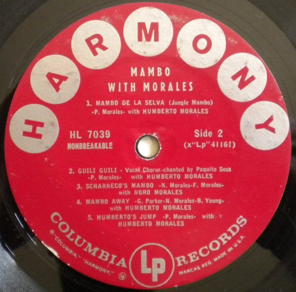 Noro Morales / Humberto Morales : Mambo With Morales (LP, Album, Styrene)