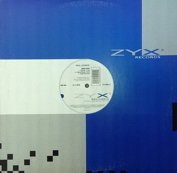 Paul Lekakis : Boom Boom (12", Promo)