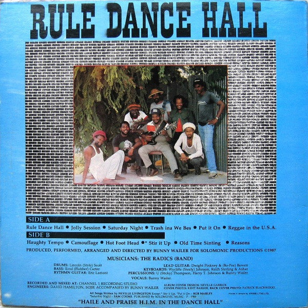 Bunny Wailer : Rule Dance Hall (LP, Album)