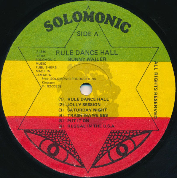 Bunny Wailer : Rule Dance Hall (LP, Album)