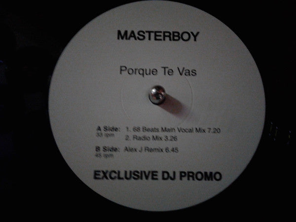 Masterboy : Porque Te Vas (2x12", Promo)