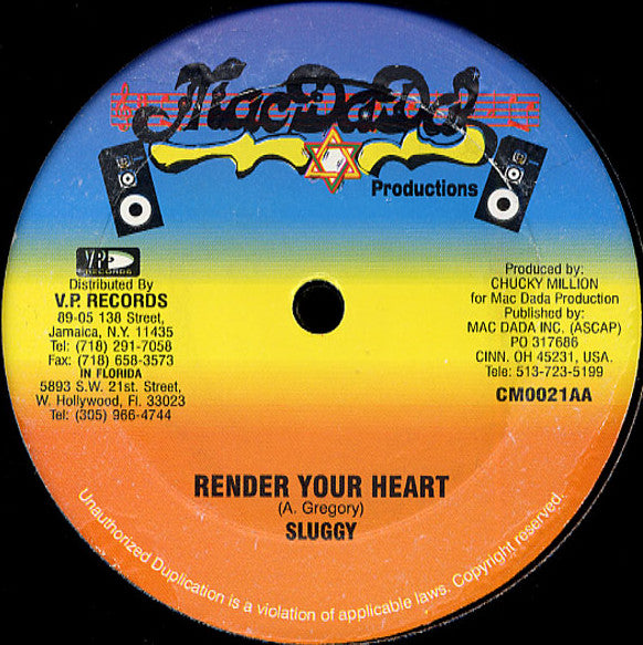 Mikal Rose* / Sluggy* : Oz. Of Sensimellia  / Render Your Heart (12")