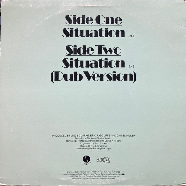 Yaz* : Situation (12", RP, Spe)