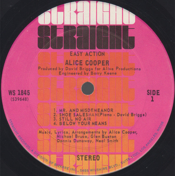 Alice Cooper : Easy Action (LP, Album, M/Print)