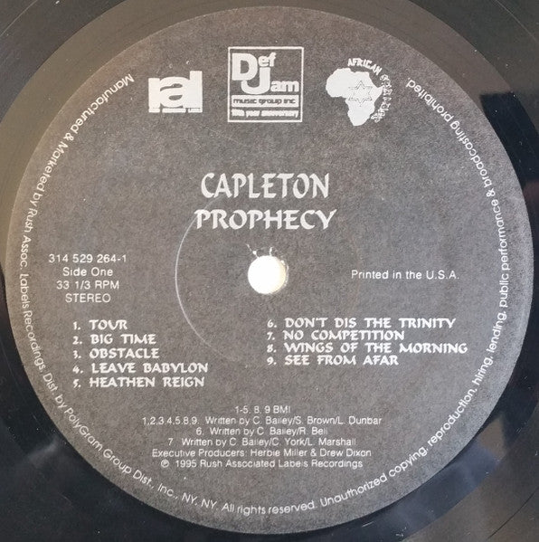 Capleton : Prophecy (LP, Album)