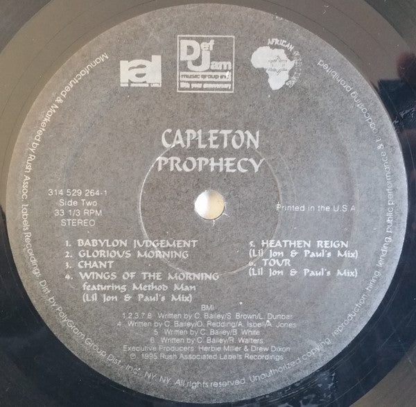 Capleton : Prophecy (LP, Album)