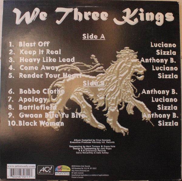 Luciano (2) / Sizzla / Anthony B.* : We Three Kings (LP)