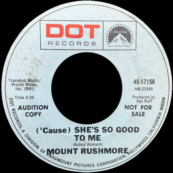 Mount Rushmore (2) : Stone Free / ('Cause) She's So Good To Me (7", Single, Promo)