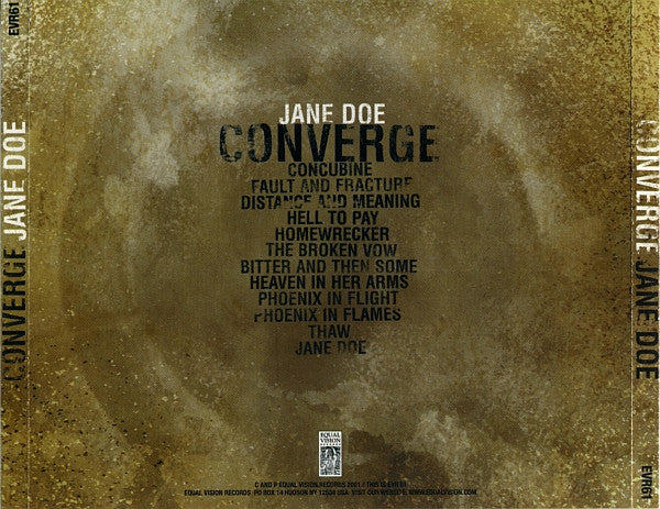 Converge : Jane Doe (CD, Album, RP, Sli)