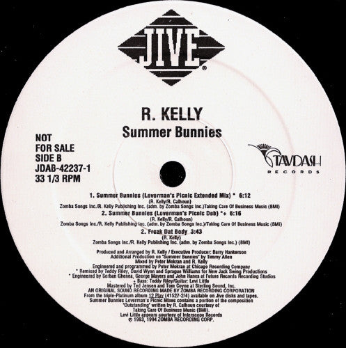 R. Kelly : Summer Bunnies (12", Single, Promo)