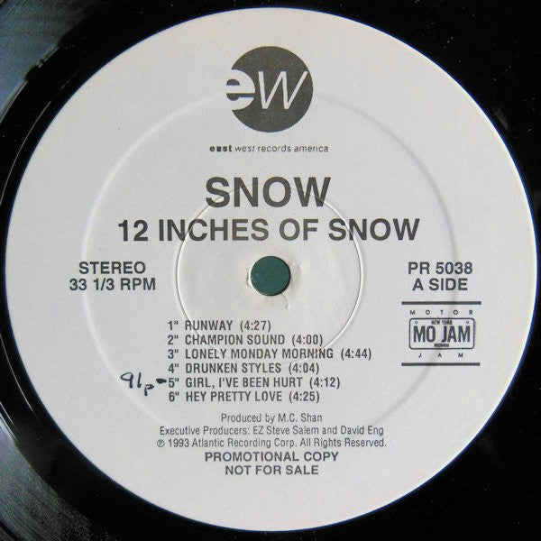 Snow (2) : 12 Inches Of Snow (LP, Album, Promo)