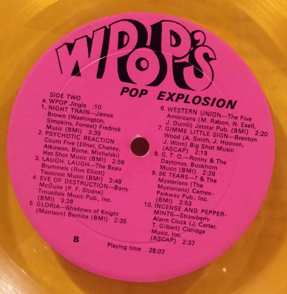 Various : WPOP's Pop Explosion (LP, Comp, Yel)