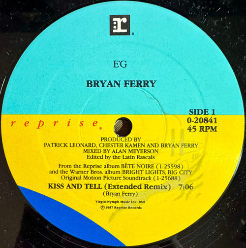 Bryan Ferry : Kiss And Tell (12", Maxi, Gen)