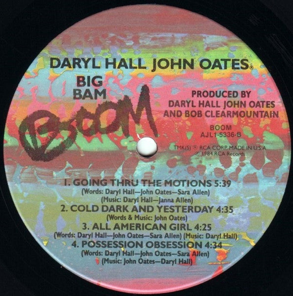 Daryl Hall John Oates* : Big Bam Boom (LP, Album, RE, RP, Ind)